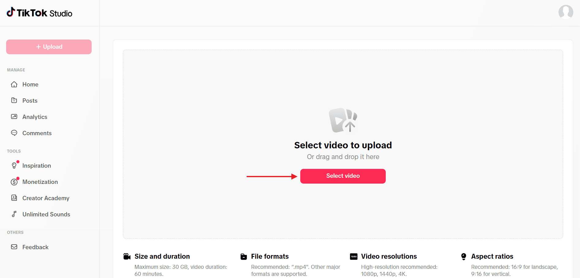 How to Schedule TikTok Posts in 2026? A Step-By-Step Guide for Desktop and Mobile 7 Click “Select Video”
