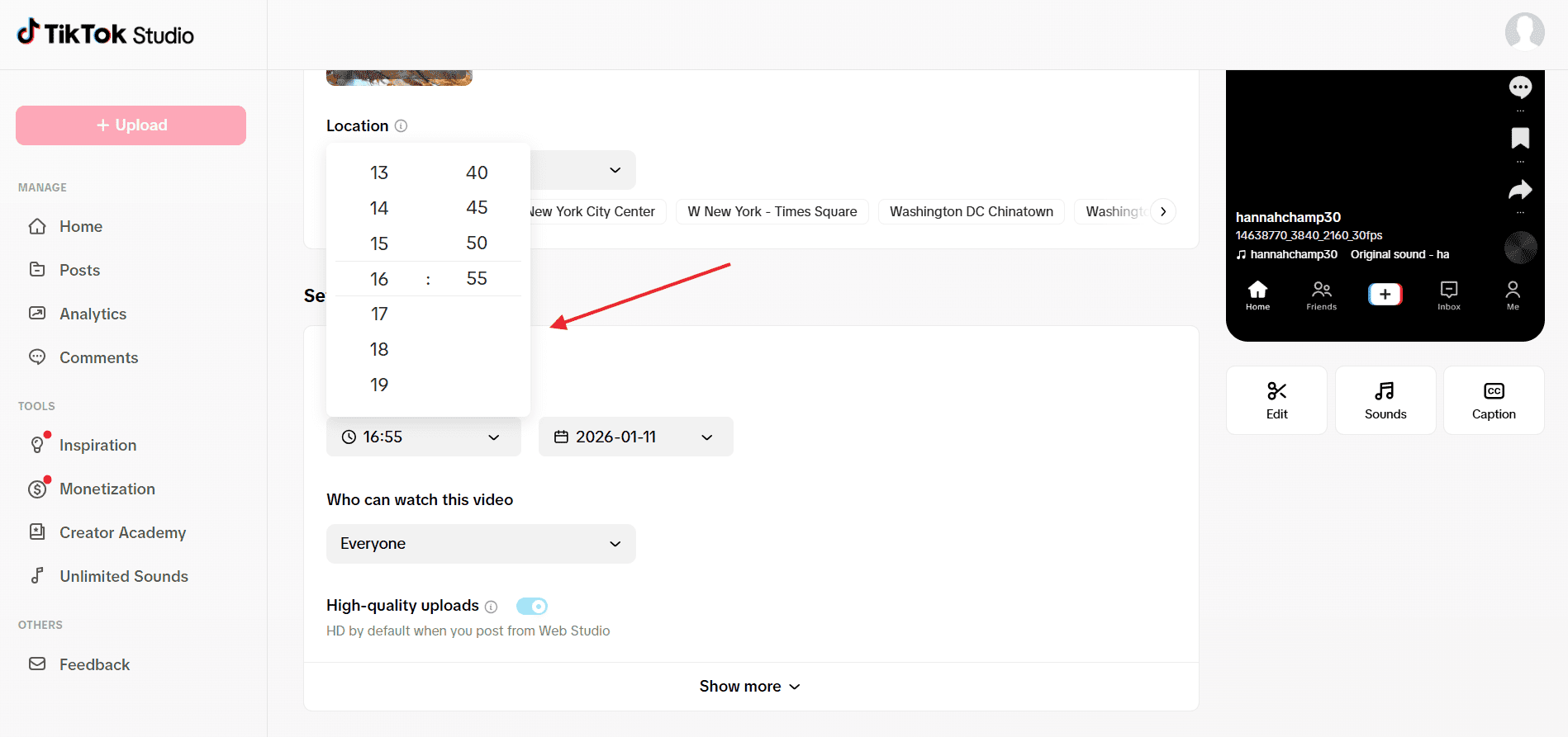 How to Schedule TikTok Posts in 2026? A Step-By-Step Guide for Desktop and Mobile 8 Set Your Preferred Date and Time