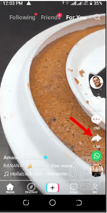 Share Button on TikTok