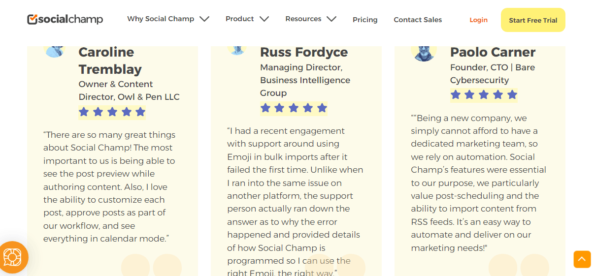 7 Easy Steps for Creating an Effective Facebook Marketing Strategy 17 Social Champ’s Customer Testimonials