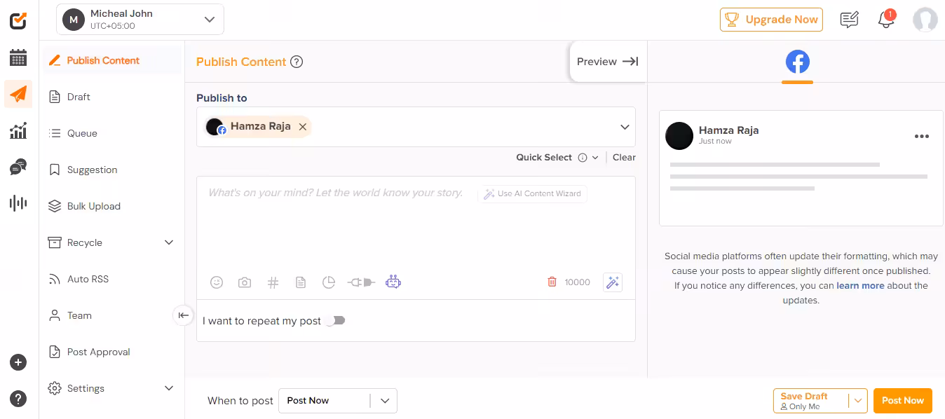 Social Champ's Dashboard