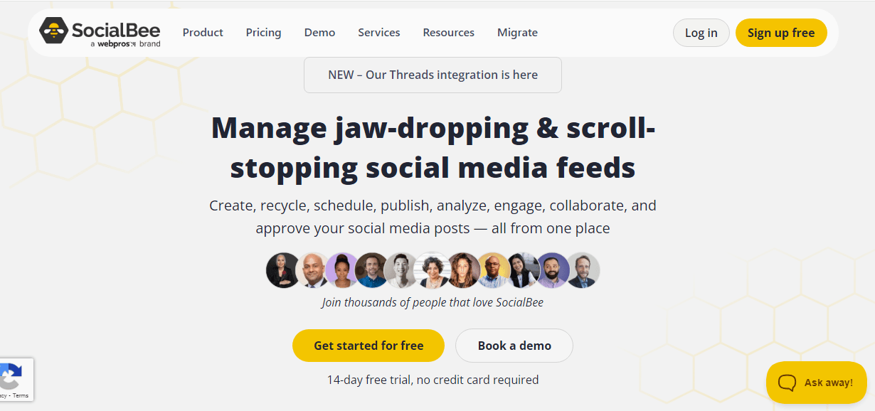 What Is White-Label Social Media Management? 12 SocialBee's Home Page