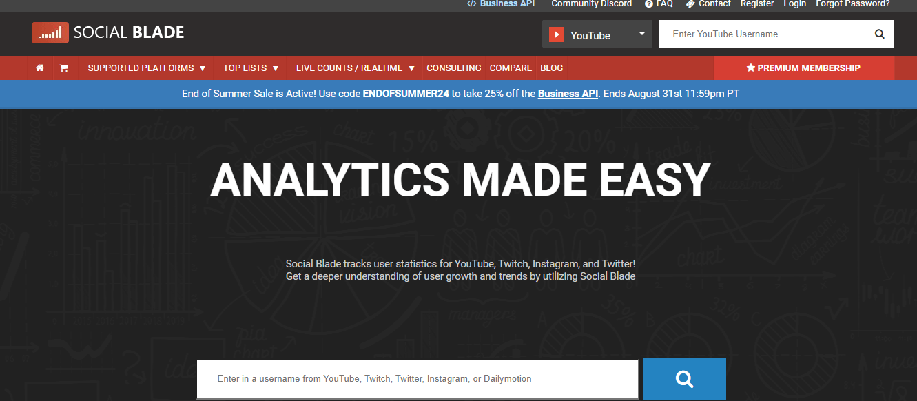 Best Competitor Monitoring Tools For Marketing in 2026 10 Social Blade’s Webpage