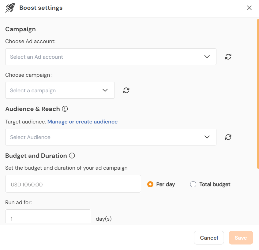 How to Post Ads on Facebook: A Step-by-Step Guide for Success 13 Customizing Boost Post in Social Champ