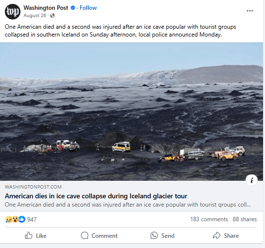 Boost Post vs Facebook Ads: A Complete Guide for 2026 11 A Boosted Post by Washington Post