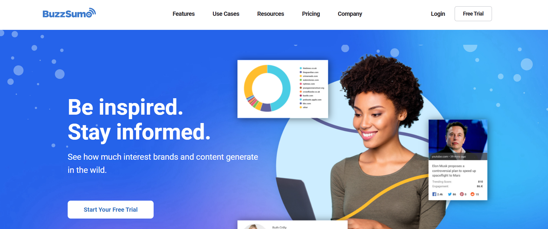 BuzzSumo’s Landing Page