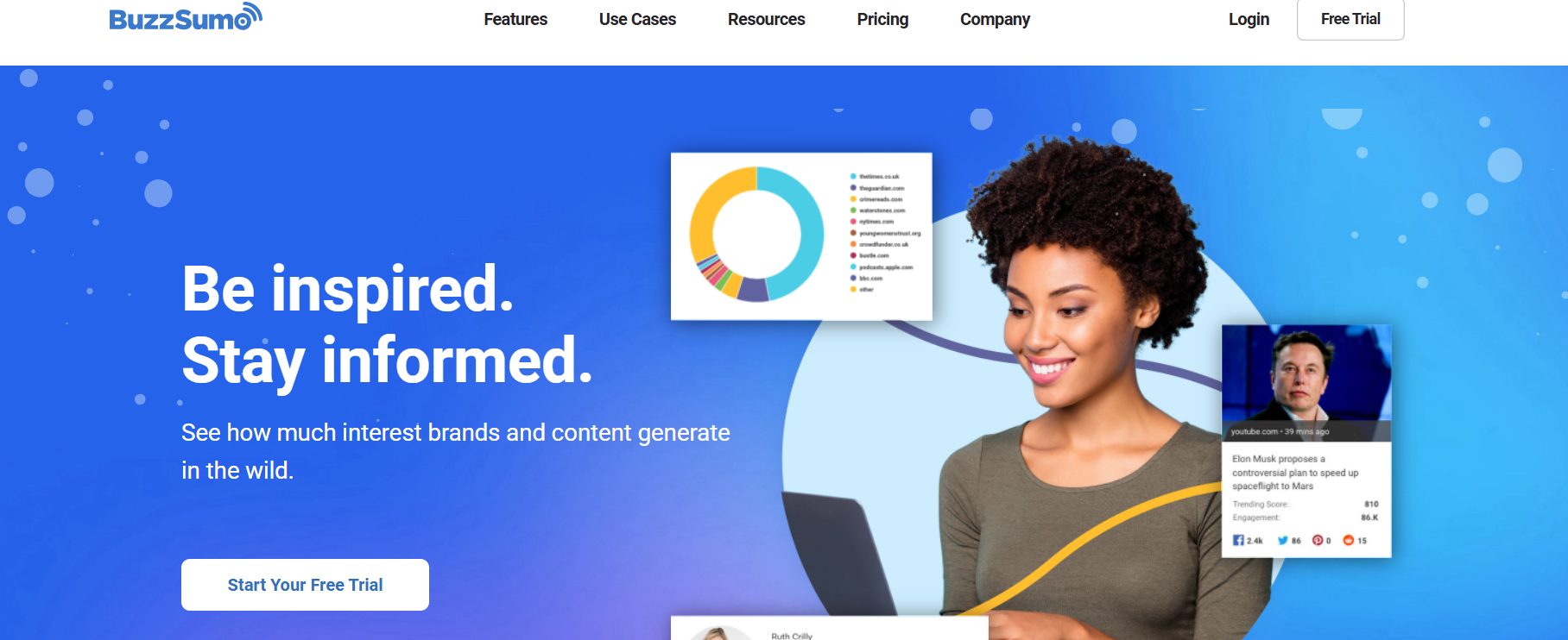 BuzzSumo’s Landing Page