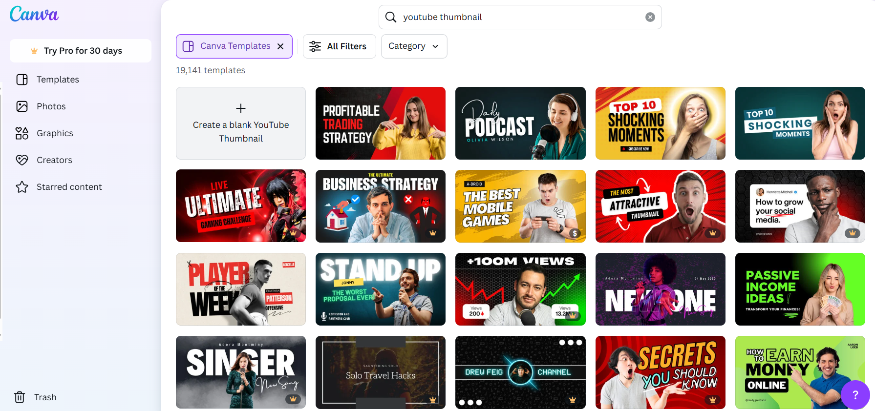 Canva’s Dashboard