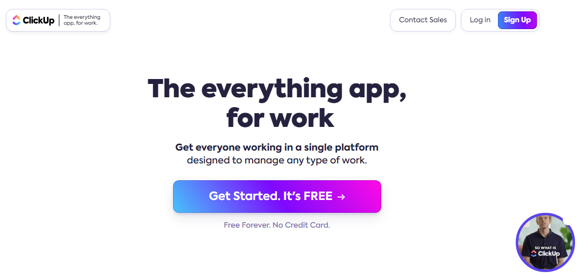 Top 16 Digital Tools to Use for Your Business in 2026 14 ClickUp’s Webpage