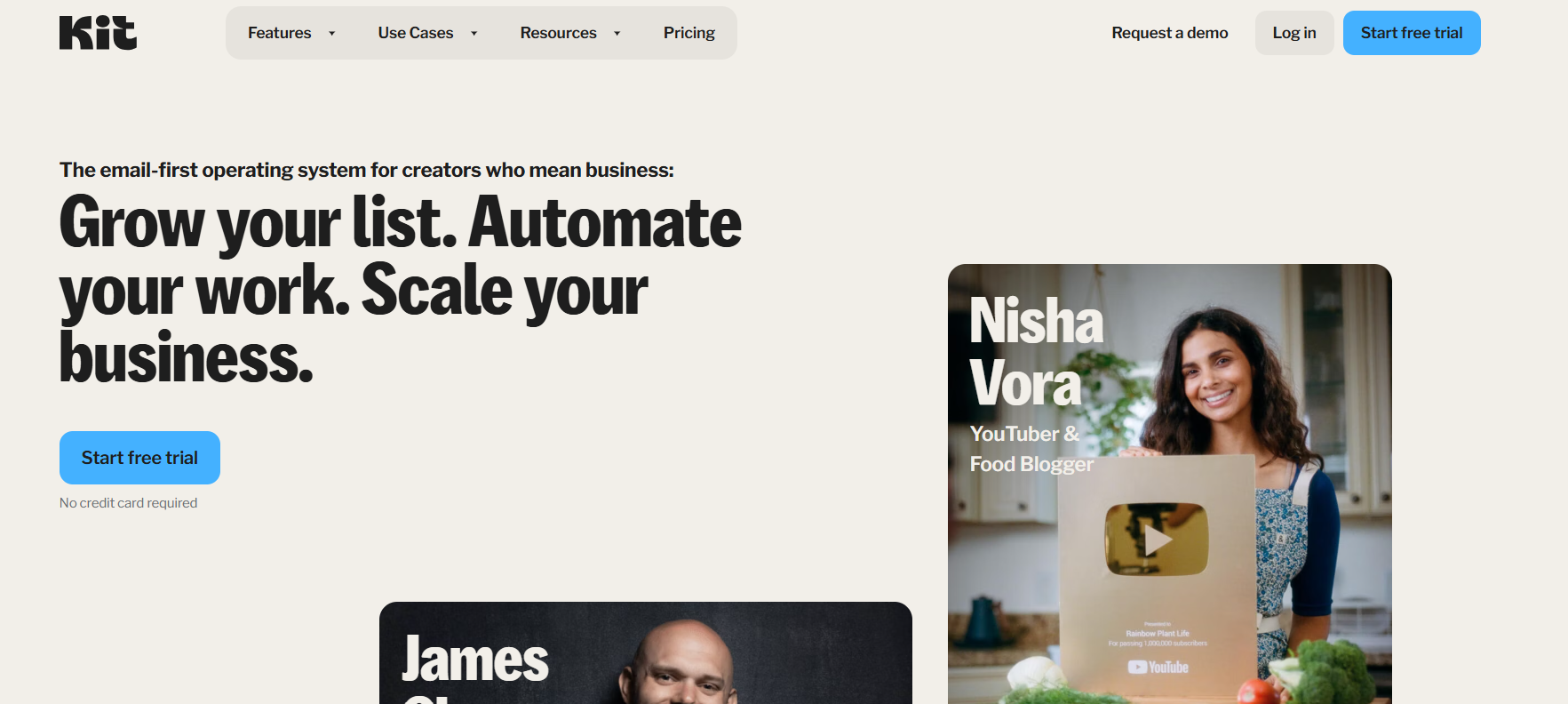 ConverKit’s Landing Page