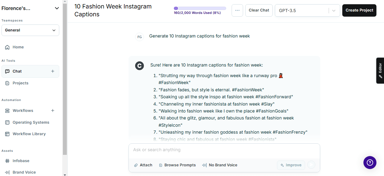 AI-Powered Content Creation: How AI Is Revolutionizing the Way We Create Content 19 Copy.ai’s Chat Box for Instagram Captions