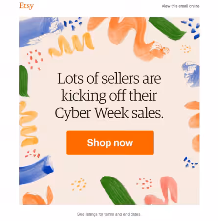 When Is Cyber Monday 2026? Everything You Need to Know 6 Cyber Monday Email by Etsy