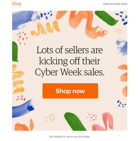 When Is Cyber Monday 2026? Everything You Need to Know 6 Cyber Monday Email by Etsy