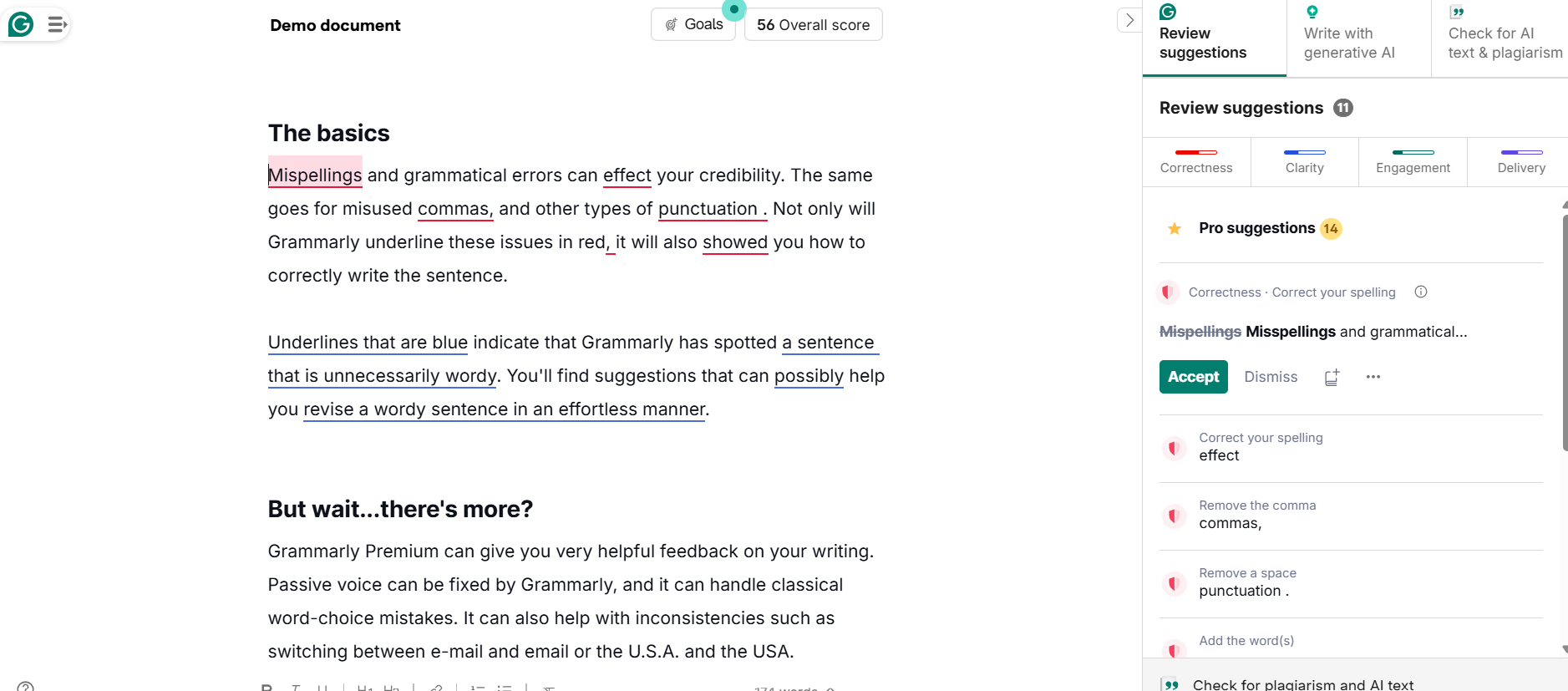 Grammarly’s Dashboard