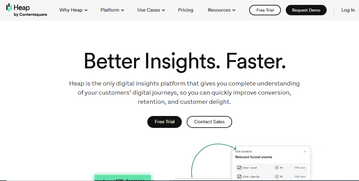 Top Digital Analytics Tools for Comprehensive Insights 16 Heap’s Home Page