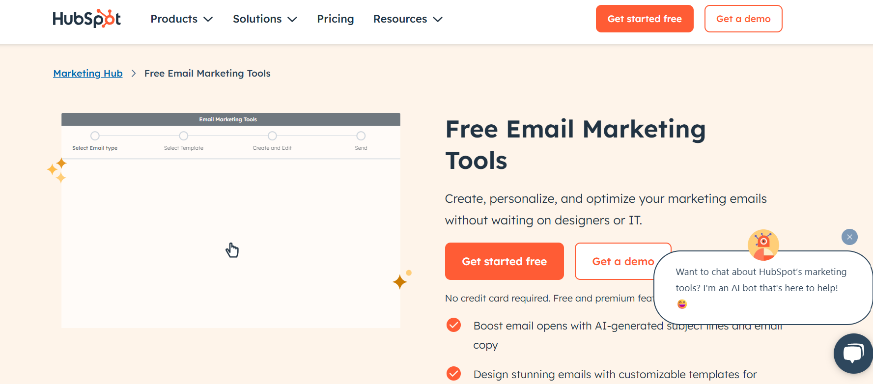 HubSpot’s Landing Page