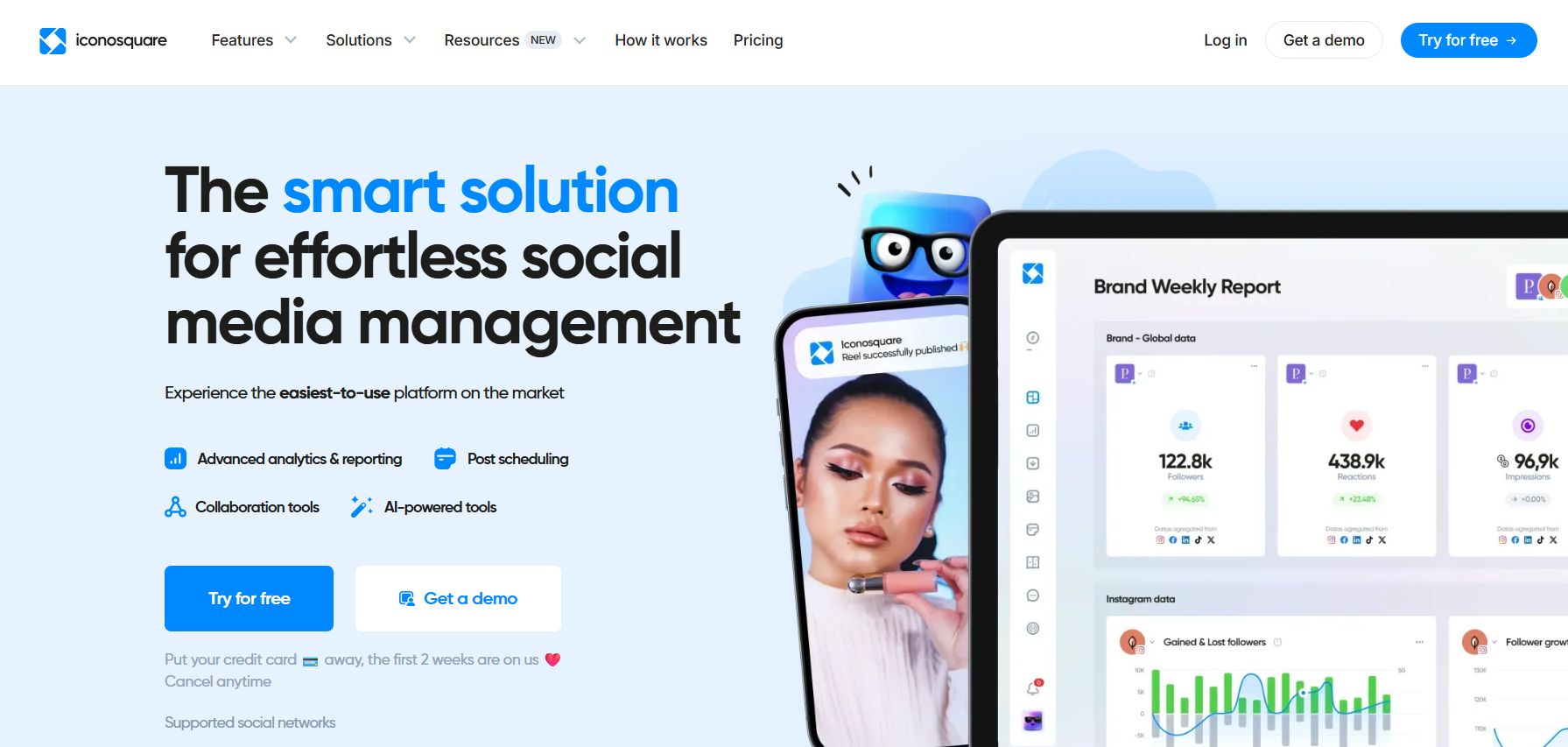 Iconosquare’s Landing Page