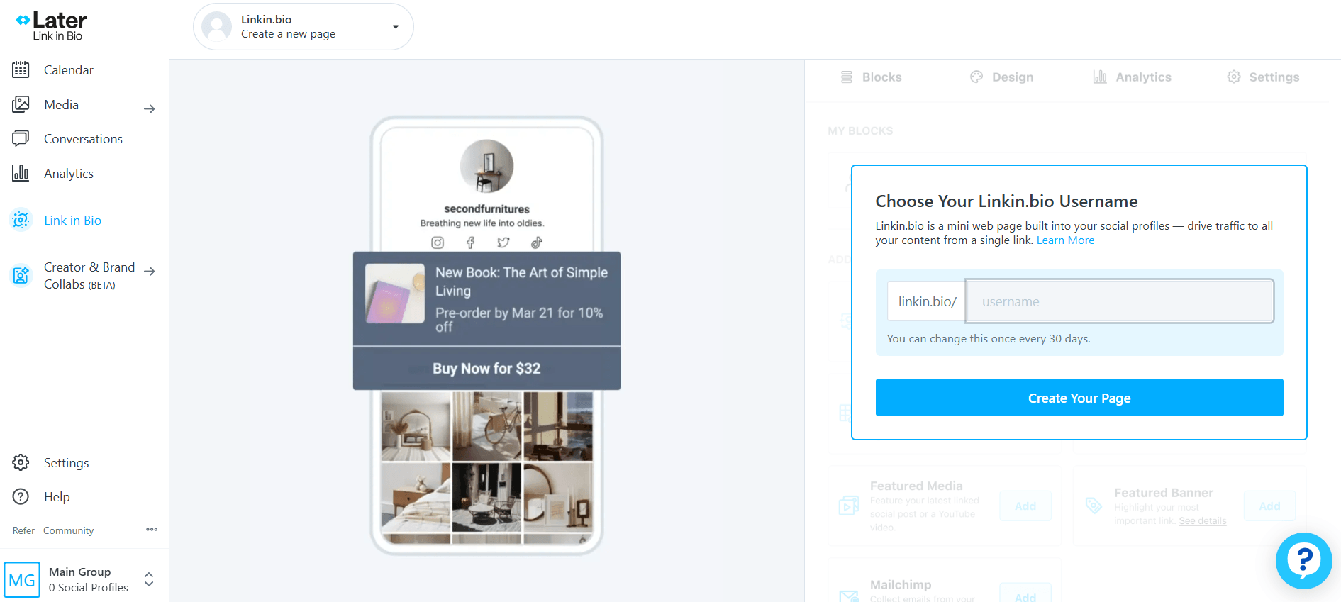 Link in Bio Tools: Top Picks to Drive Traffic and Engagement in 2026 11 Later's Link in Bio's Dashboard