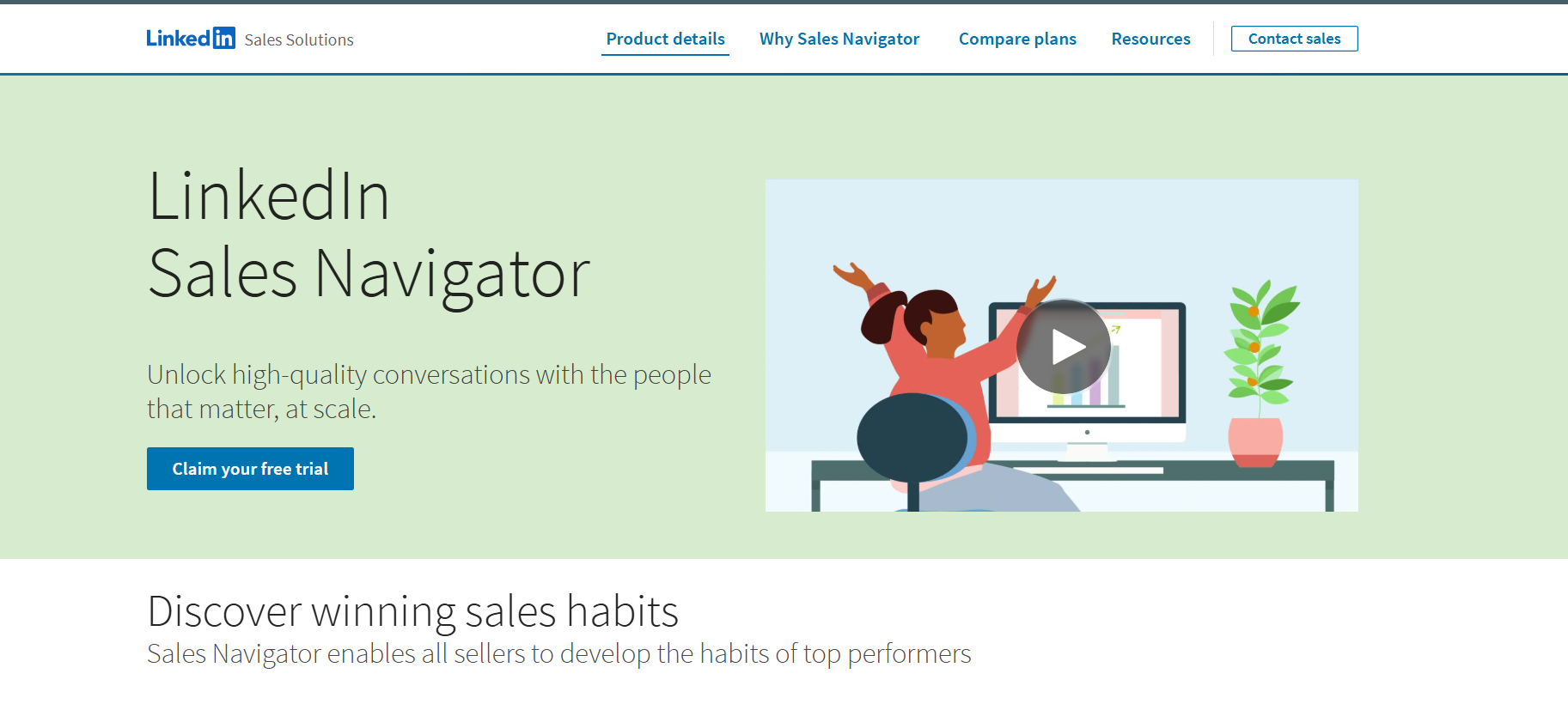 LinkedIn Sales Navigator’s Homepage