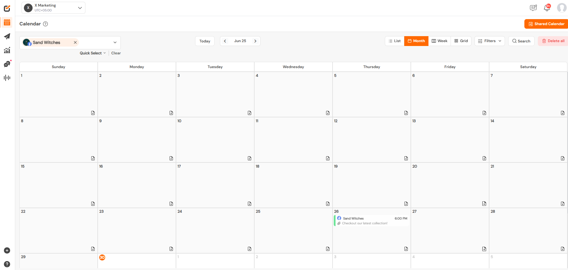 Social Champ’s Content Calendar