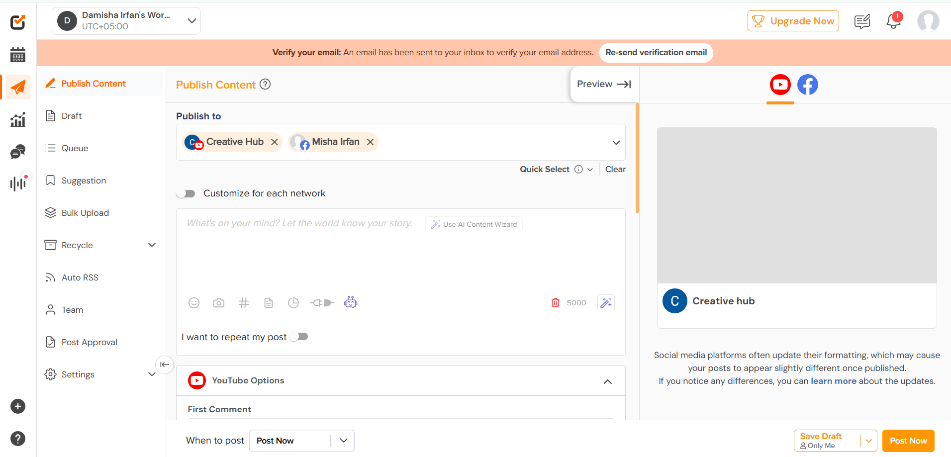 The Essential Guide to Modern Social Media: Trends, Tools, and Strategies for 2026 9 A Screenshot Showing How Social Champ Manages Cross-Platform Content