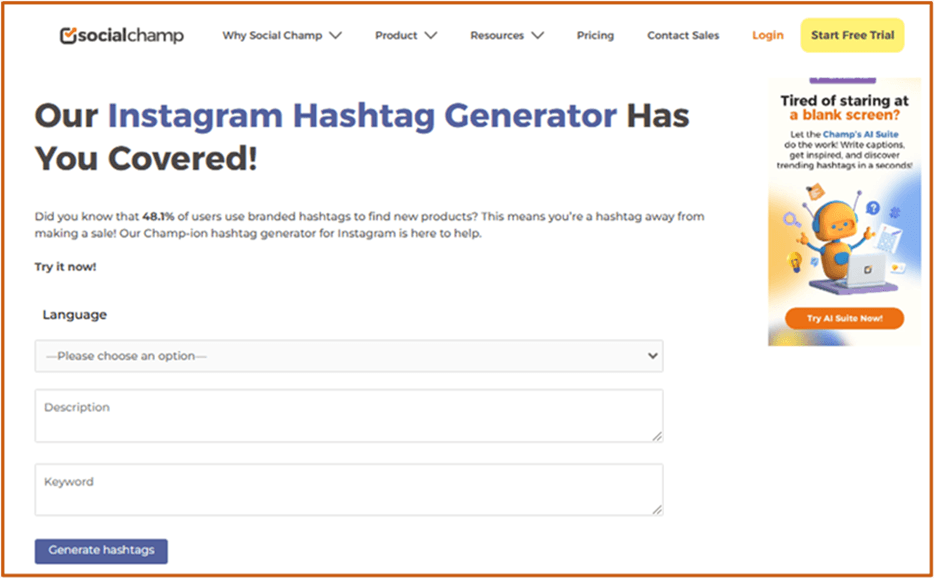 How to Get More Engagement on Instagram in 2026 15 Social Champ’s Instagram Hashtag Generator