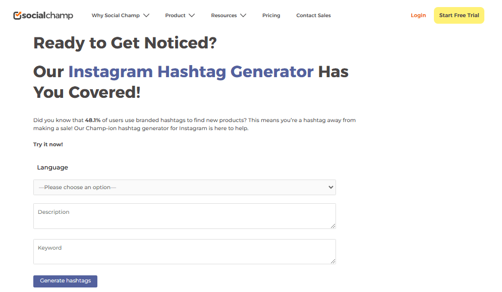 AI-Powered Content Creation: How AI Is Revolutionizing the Way We Create Content 31 Social Champ’s Instagram Hashtag Generator
