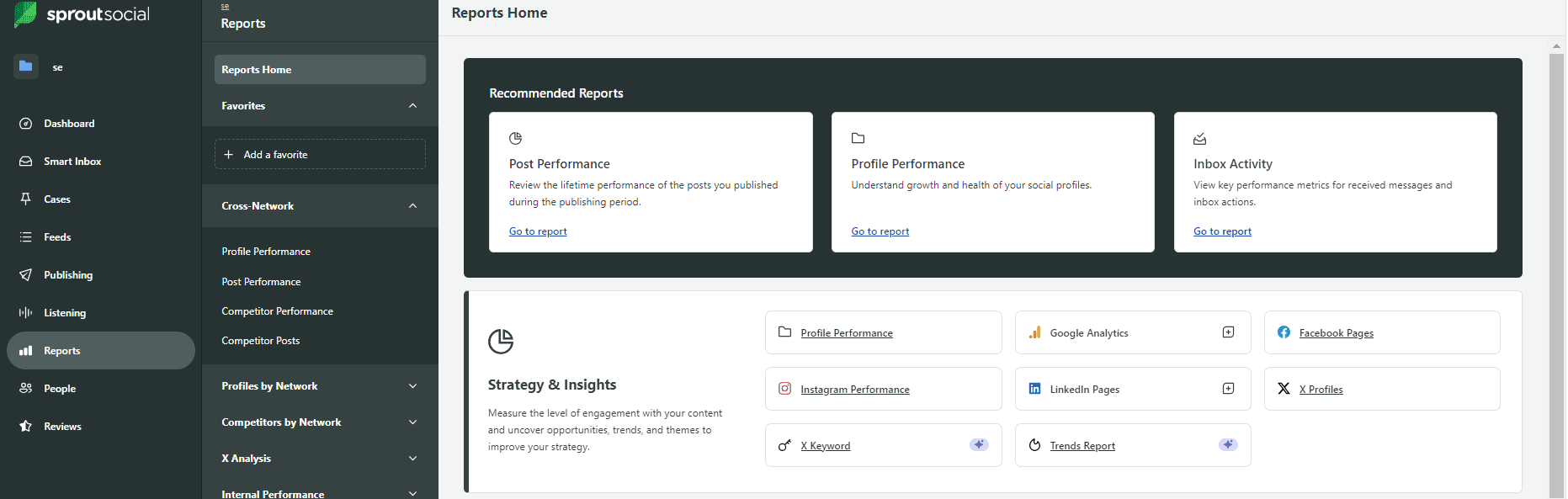 Sprout Social's Competitor Analysis Tool