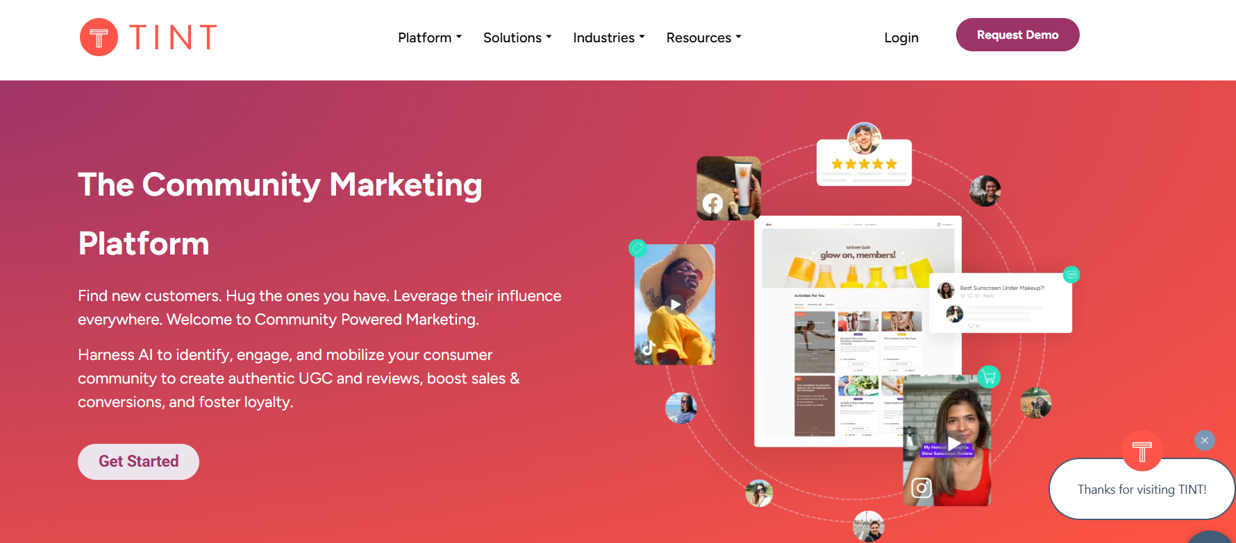 Tint’s Landing Page