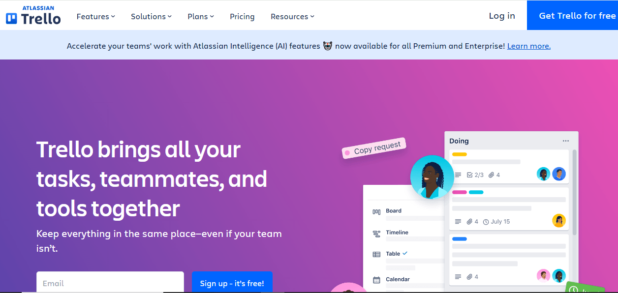 Top 16 Digital Tools to Use for Your Business in 2026 12 Trello’s Webpage
