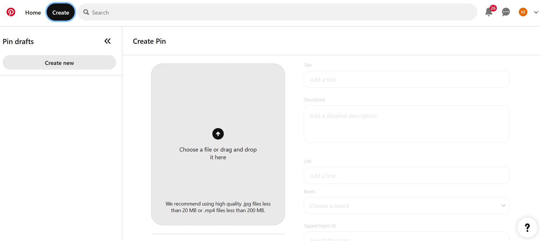 How to Post Videos on Pinterest in 2026: A Step-By-Step Guide 7 Click the "Create" Button