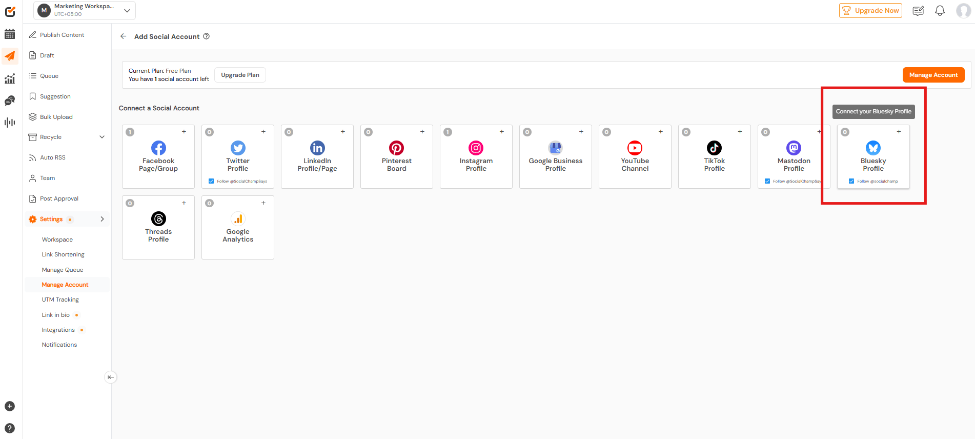 How to Automate Bluesky Posts: Streamline Your Social Media Strategy 8 Click "Bluesky Profile"