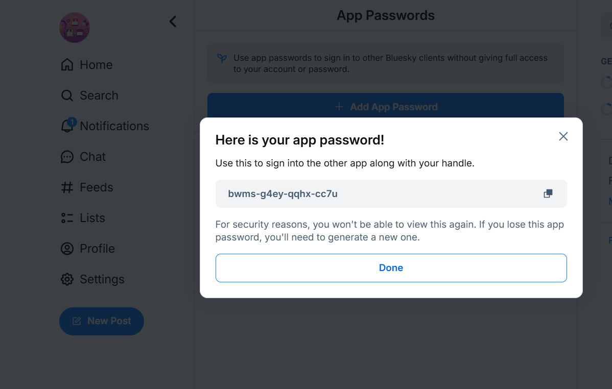 How to Post on Bluesky: A Beginner’s Guide 14 Copy App Password