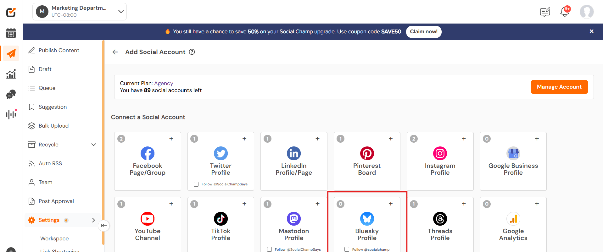 How to Post on Bluesky: A Beginner’s Guide 12 Select “Bluesky Profile”
