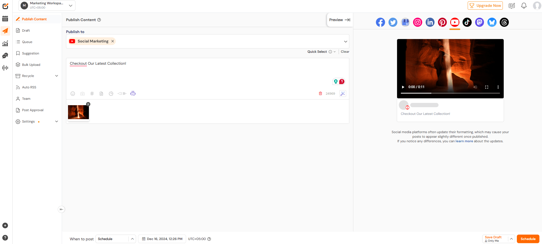How to Post a YouTube Short in 2026: Step-by-Step Guide 11 Social Champ's Dashboard