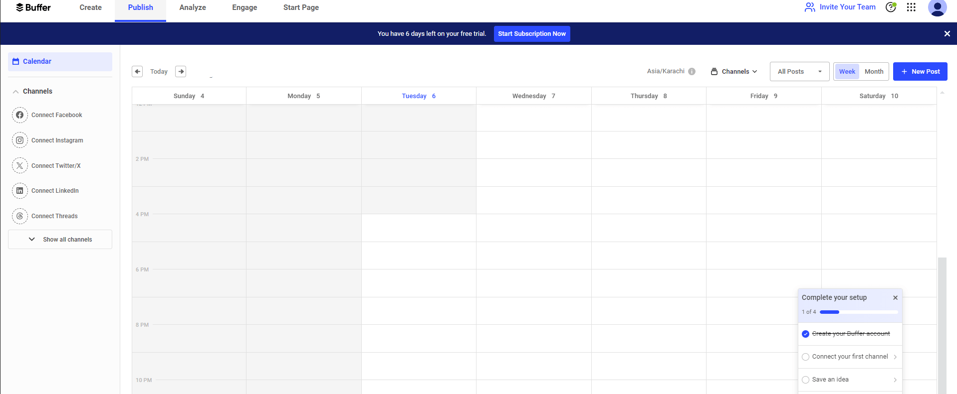 Social Media Posting Platforms: Choosing the Best Tool for Your Business 13 Buffer's Dashboard