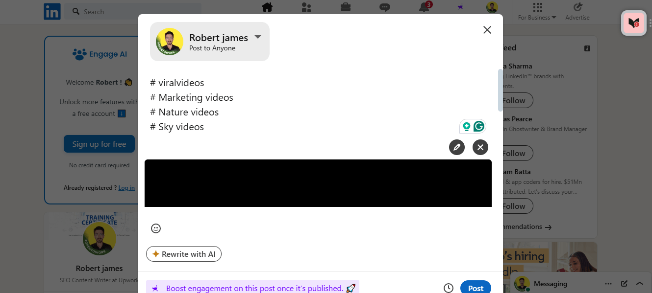 How to Post a Video on LinkedIn in 2026: Step-by-Step Beginner’s Guide 8 Write a Caption and Add Hashtags