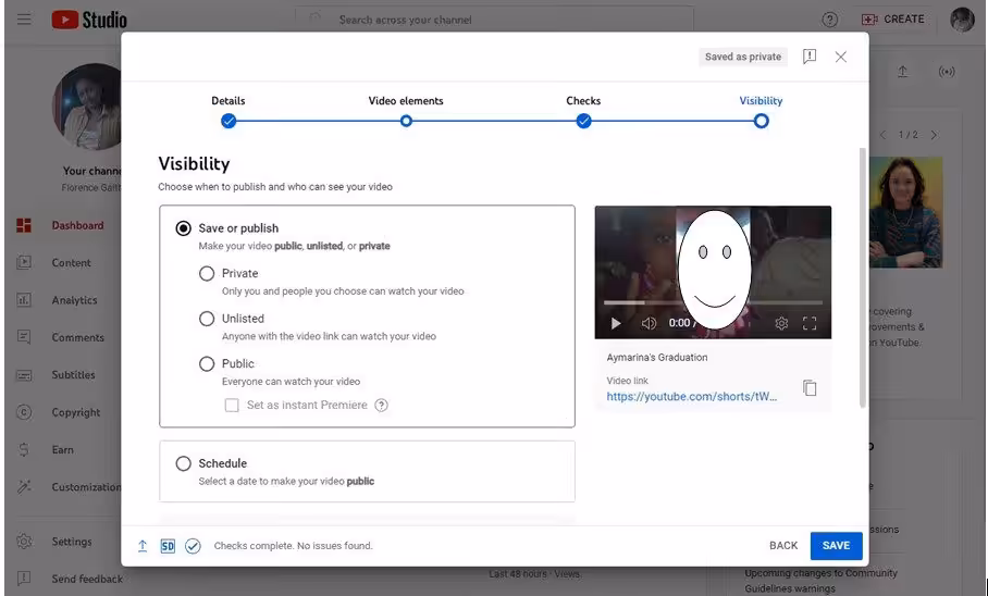 YouTube Shorts in 2026: How to Create, Monetize, and Master Short-Form Video 16 Choose the Visibilty Settings