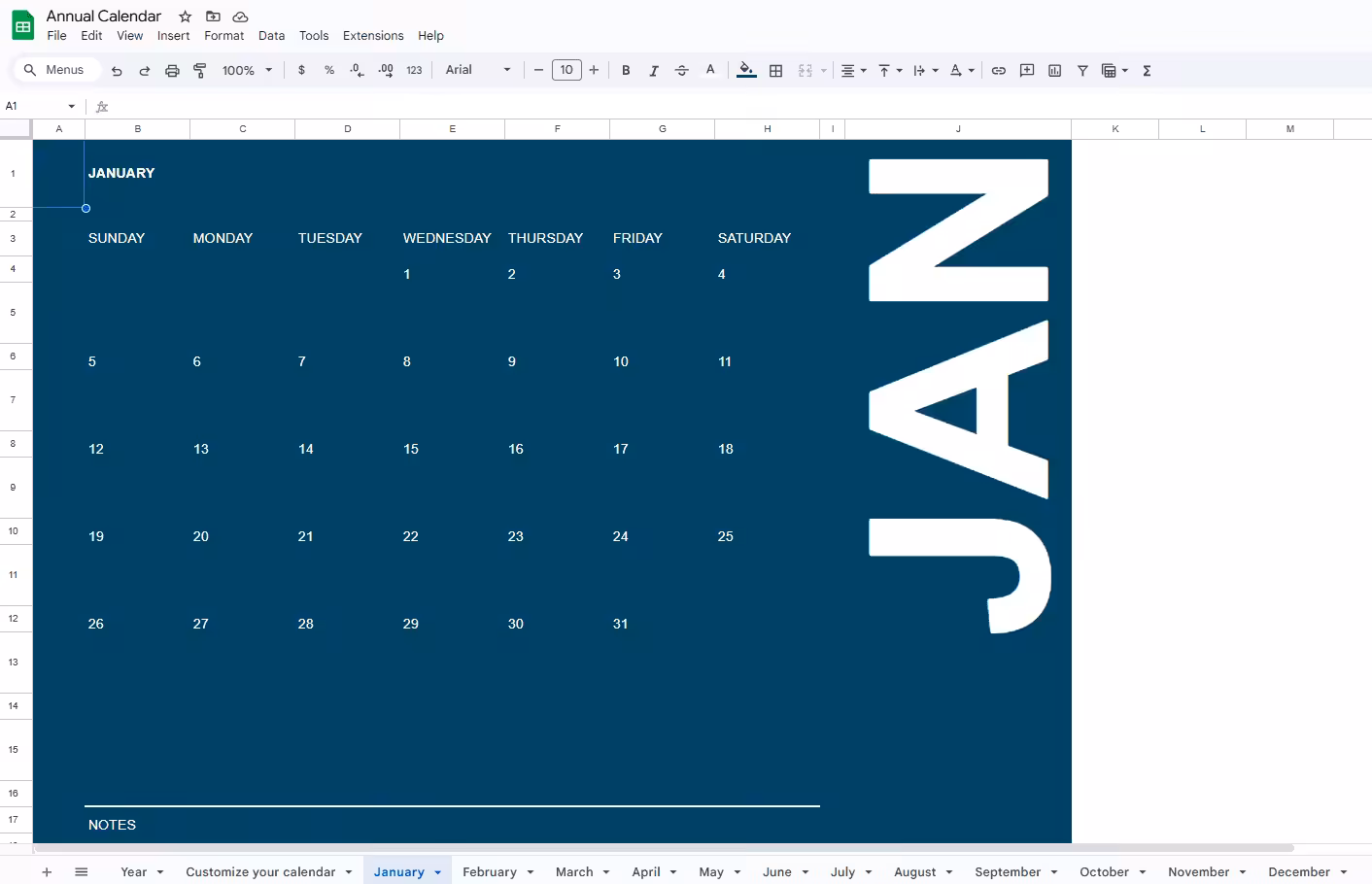 A Step-By-Step Social Media Content Calendar Guide for 2026 (With Templates and Tools) 10 Google Sheet’s Calendar Template