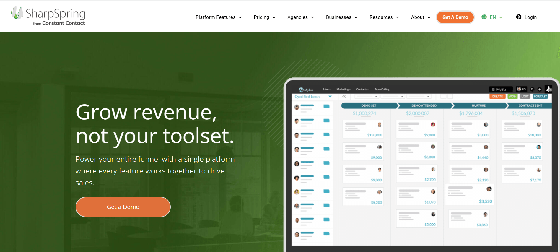 Top 17 Marketing Automation Tools for 2026 Campaigns 19 SharpSpring's Landing Page