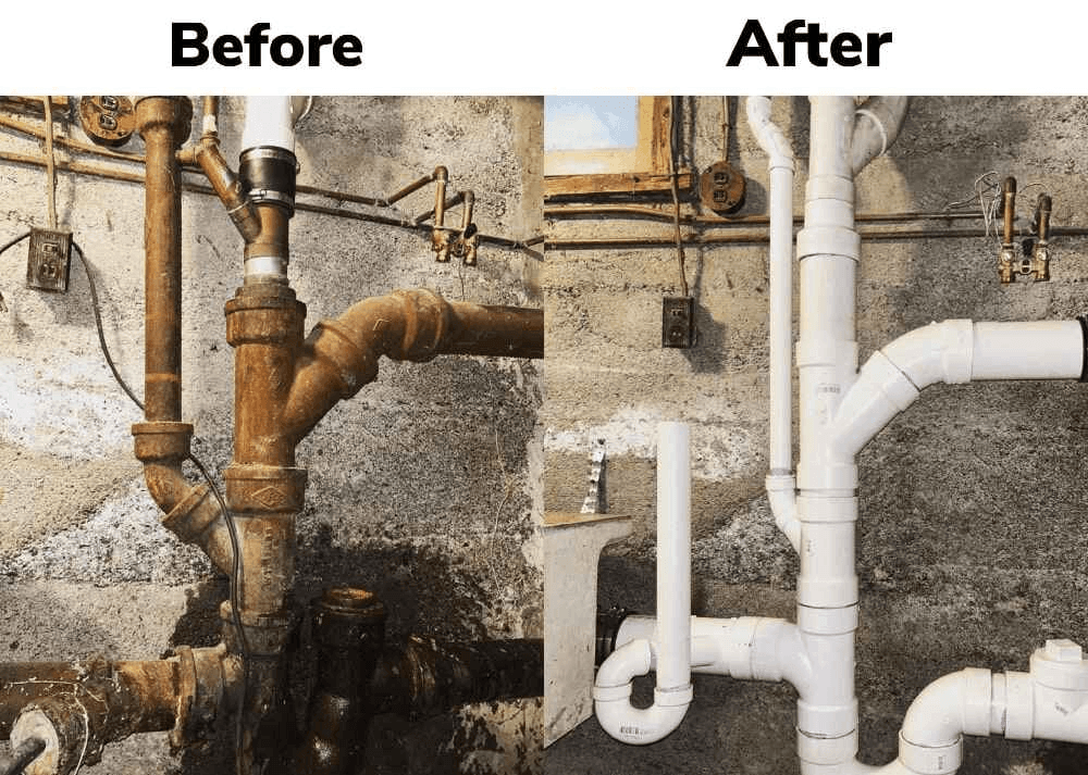 Social Media for Plumbers in 2026: Top Strategies to Grow Your Business 3 Before and After Plumbing Project