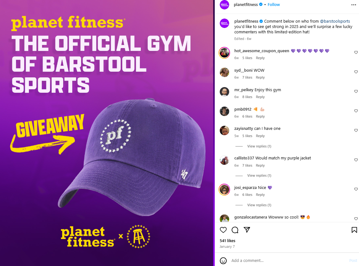 A Giveaway Post by Planet Fitness