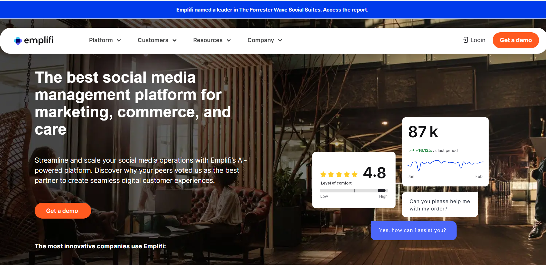 Emplifi's Homepage