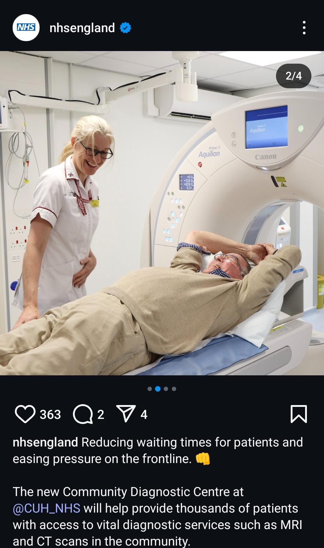 NHS England’s Behind the Scenes Post