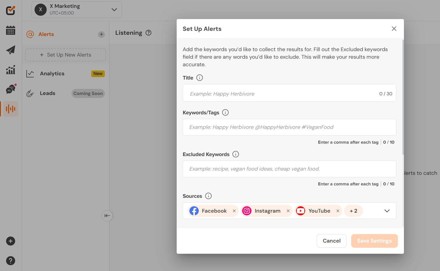 Social Champ’s Social Listening Tool