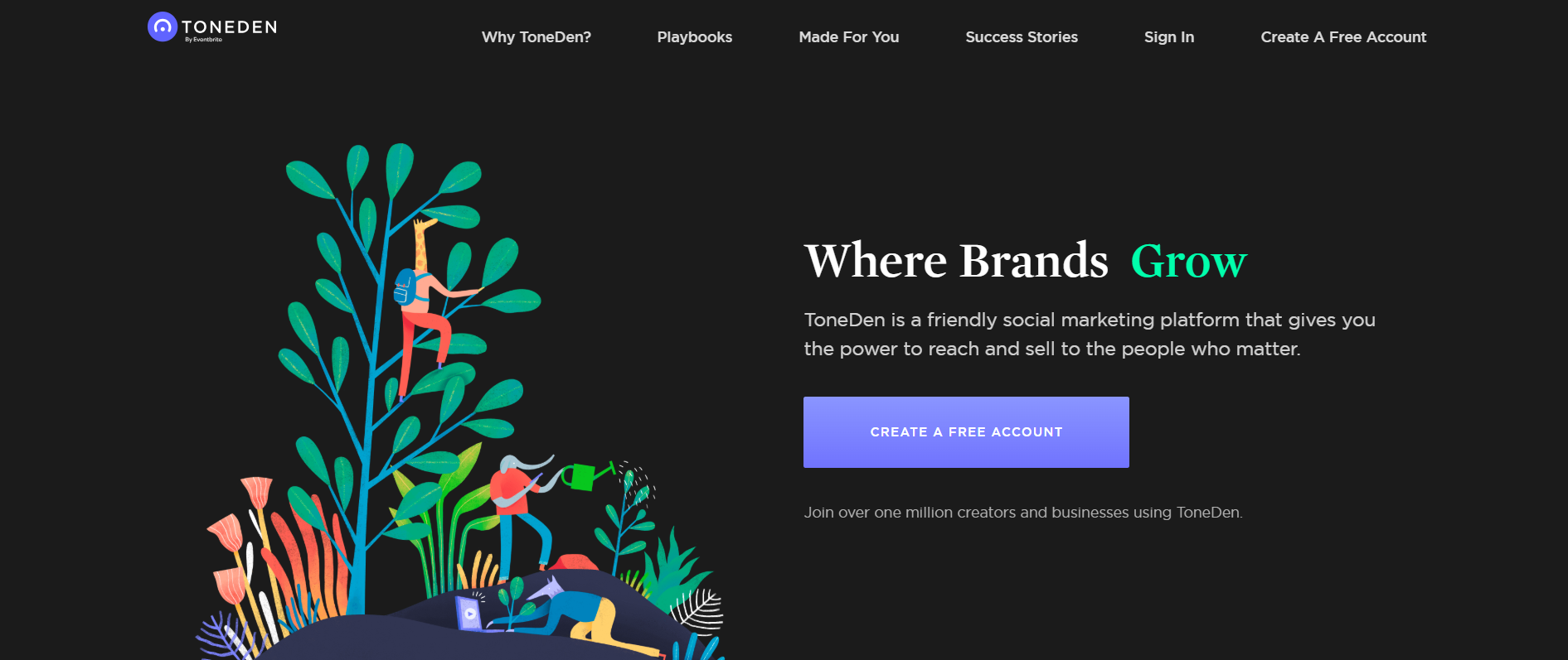 ToneDen's Landing Page