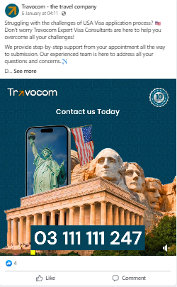 Travocom’s Post With Stunning Visuals