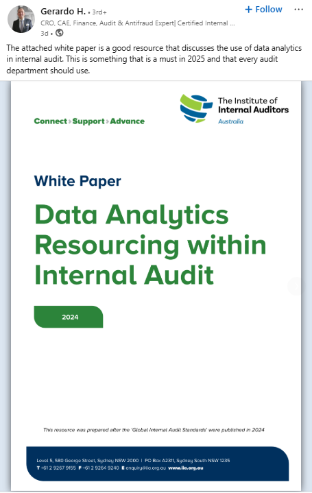A Screenshot Showing WhitePaper on LinkedIn