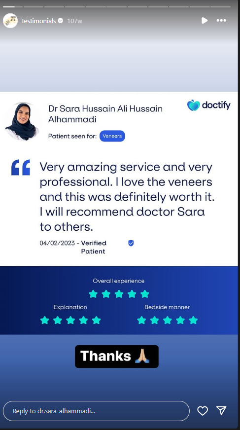 A Testimonials Highlight by Dr. Sara Alhammadi