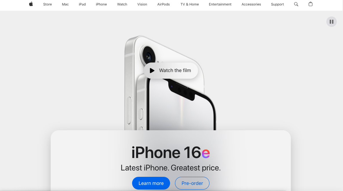 Apple’s Web Page